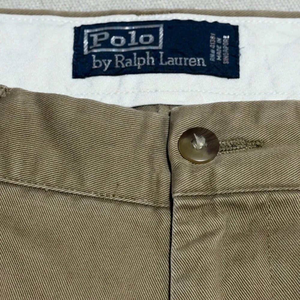 Vintage Polo Ralph Lauren Classic Chino Pants Mens 34x30 Tan Khaki Straight Leg